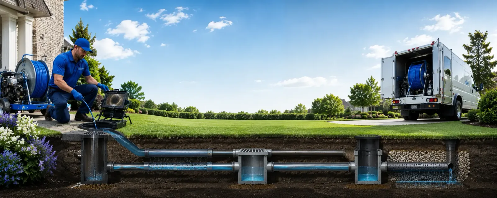 Outdoor drain cleaning information for Evans, WV
